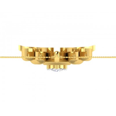 Auspicious Lotus Pendant in Gold 